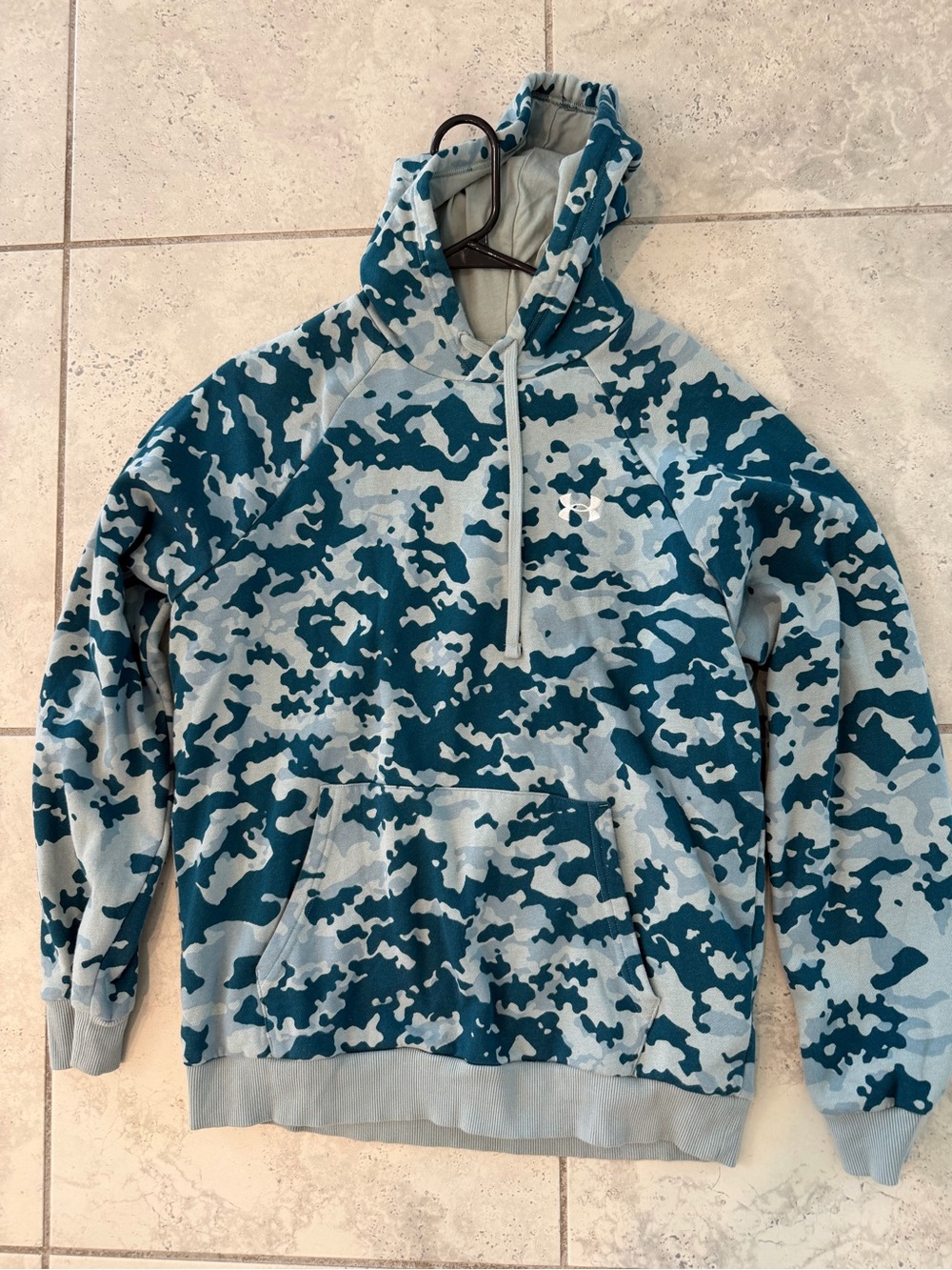 Under Armour Light Teal & Teal Camo Pullover Hoodie